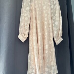 Calvin Klein Pale Blush Embroidered Detail Sleeveless Dress